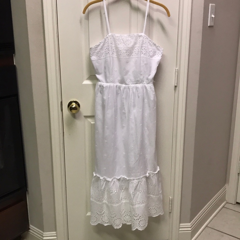 Japna White eyelet maxi dress. Junior size L